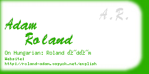 adam roland business card